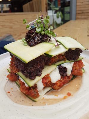 raw lasagne - bit heavy on the olive tapenade at Knol & Kool Bistro & Superet in Ghent