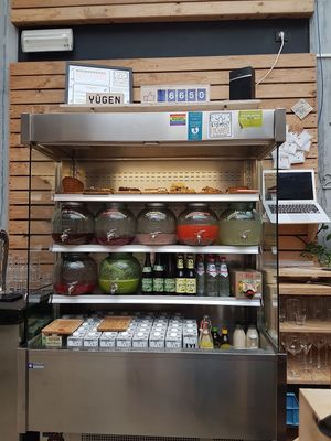 cakes etc in fridge at Knol & Kool Bistro & Superet in Ghent