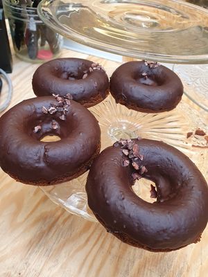 Donuts! The dough is so soft and moist, like a gingerbread! at Knol & Kool Bistro & Superet in Ghent