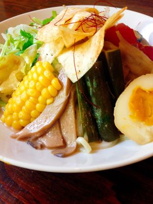 vegan cold noodle sesame source at Saizencyuka anzu in Nagoya