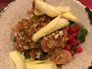 Soy meat fried at Saizencyuka anzu in Nagoya