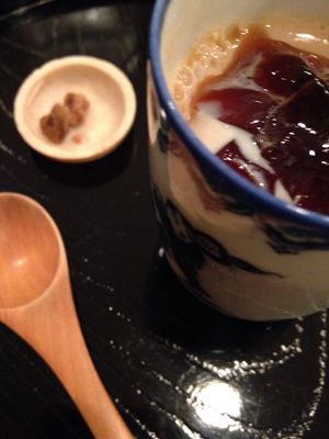 brown sugar soy milk pudding at Saizencyuka anzu in Nagoya