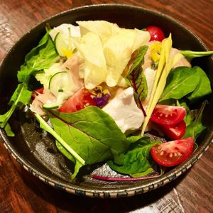 tofu & sesame dressing salad at Saizencyuka anzu in Nagoya