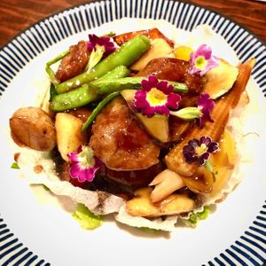 sweet and sour 'pork' at Saizencyuka anzu in Nagoya