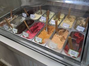 Counter at Gelateria Naturale in Sofia