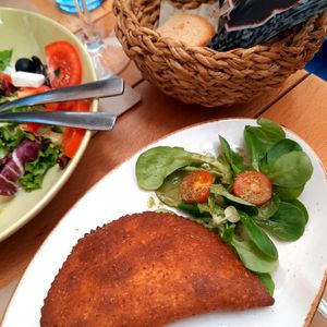 Empanada (super tasty!!) at Taberna La Buganvilla in Algeciras