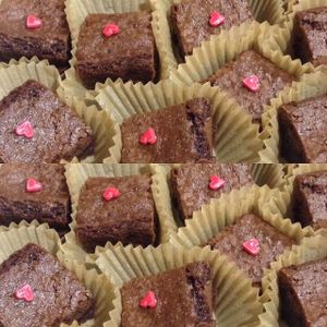 Vegan chocolate brownies (refined sugar free) at Ru's Veggie Kitchen in Narre Warren