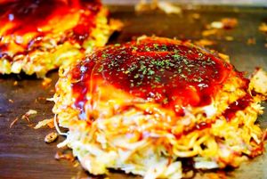 noodles wrapped in flour and grilled with apple soy sauce at Tian Zhi Yu - Heaven Driven Vegan in Kaohsiung