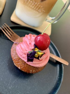 Cherry almond muffin  at Retreat Kitchen in Richmond Upon Thames