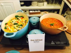 Tofu Scramble and BBQ Beans  at Retreat Kitchen in Richmond Upon Thames