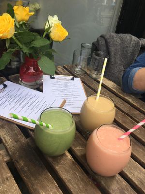3 of their smoothies! Would highly recommend the 'Peanut Perfection' at Retreat Kitchen in Richmond Upon Thames
