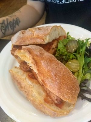 Sausage Sandwich at Retreat Kitchen in Richmond Upon Thames