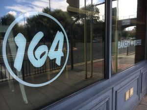 lettering outside  at Cafe 164 in Leeds