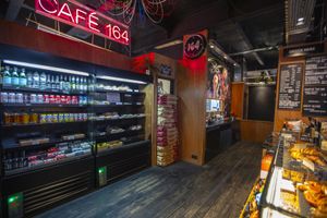 Cafe 164 in Leeds, January 2019. A large selection of vegan and vegetarian sandwiches, cakes, salads, soup and more. Speciality coffee and free wifi. at Cafe 164 in Leeds