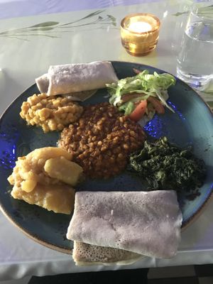 Vegan platter at Naomi Restaurant & Bar in Bergen