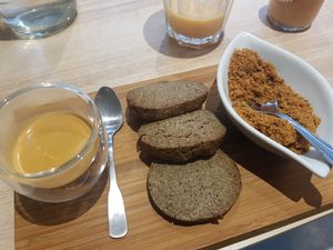 Coffee and black sesame biscuits  at Hope in Paris