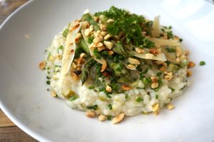 Risotto w/asparagus at Hope in Paris