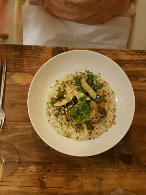 Asparagus risotto  at Hope in Paris
