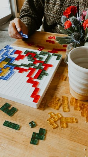 Blokus game!  at Rock Hill Bakehouse Cafe in Glens Falls