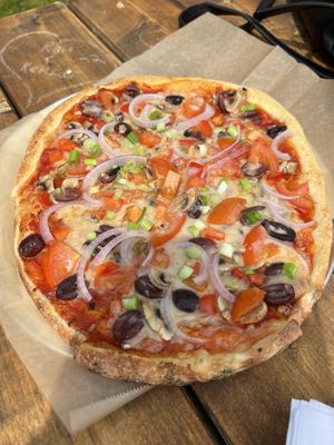 Veggie lover pizza   at Rock Hill Bakehouse Cafe in Glens Falls