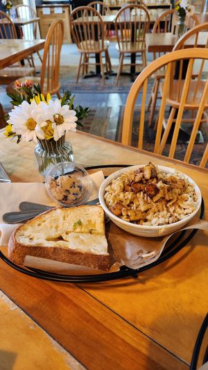 Mackin Cheeze with a side of cookie dough at Rock Hill Bakehouse Cafe in Glens Falls