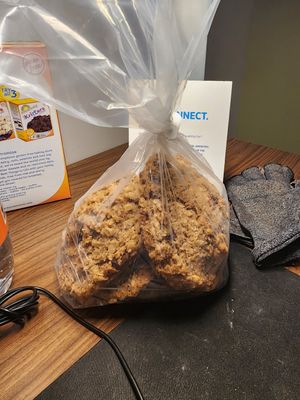 Gf Oat chip cookies, can't wait to dig in. at Rock Hill Bakehouse Cafe in Glens Falls