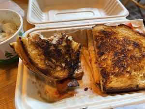 Roast Peace, delicious! With potato saladd  at Rock Hill Bakehouse Cafe in Glens Falls