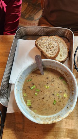 Mushroom soup at Rock Hill Bakehouse Cafe in Glens Falls