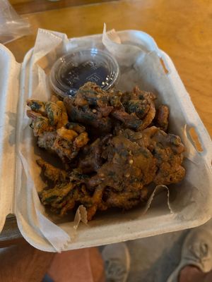 Pakistani fritters  at Rock Hill Bakehouse Cafe in Glens Falls
