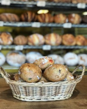 Red Hot Chili Peppers Un-Bagels at Rock Hill Bakehouse Cafe in Glens Falls