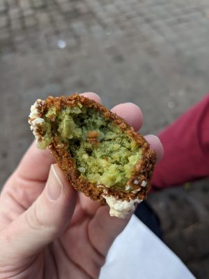 Inside a falafel   at Go Falafel - Deansgate in Manchester
