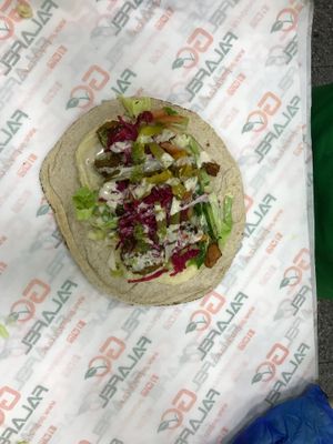Medium falafel wrap at Go Falafel - Deansgate in Manchester