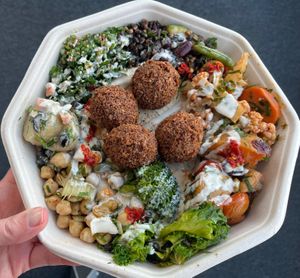 Salad Box with Falafel at Go Falafel - Deansgate in Manchester
