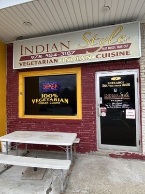 Outdoor seating  at IndianStyle in Billerica