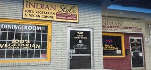 Entrance on the right. Dining area on the left. at IndianStyle in Billerica