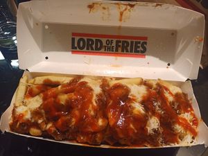 Dirty fries at Lord of the Fries - Hindley St in Adelaide
