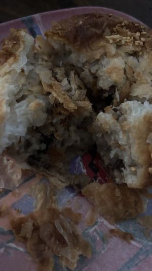 The creamy mushroom pie. Nice crusty pastry and delicious fillingg  at Yay Foods in Melbourne