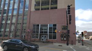 Exterior, April 2022. at Music Forest Cafe in St Paul