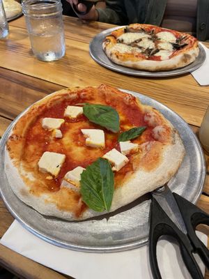 Vegan Margherita pizza at Pompieri Pizza in Durham
