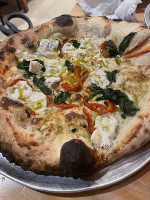Barry White, too much oil and crust burnt in many places, just not as good as I remember this place being, sorry    at Pompieri Pizza in Durham