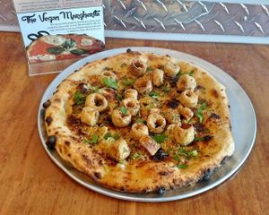 Vegan Hearts of Palm "Calamari" Pizza of the Day at Pompieri Pizza in Durham
