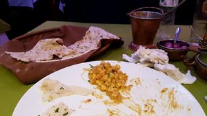 The leftover paneer from my mixed vegetable curry. at Ganesh Indian Cuisine in Da Lat