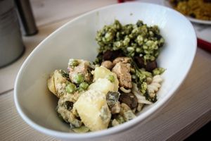 selection from buffet at Vegg Go - Plzenska in Prague