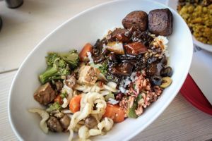 selection from buffet at Vegg Go - Plzenska in Prague