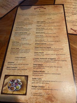Picture of chai feast menu  at East is East - Main St in Vancouver