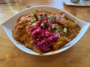 Chickpea masala at East is East - Main St in Vancouver