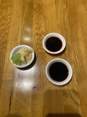 Soy sauce, ginger combo  at Shizenya - Downtown in Vancouver