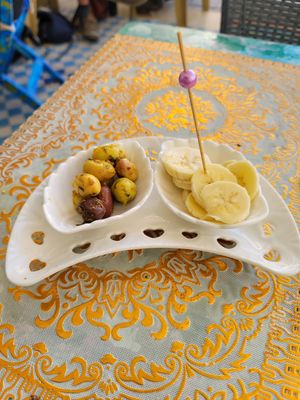 Free appetizer at Le Corail at Latifa in Essaouira