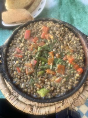 Lentils veggie tajine   at Le Corail at Latifa in Essaouira