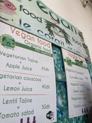 Specials outside  at Le Corail at Latifa in Essaouira